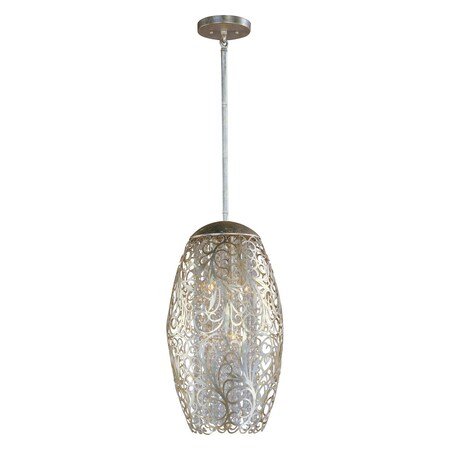 Maxim Six Light Beveled Crystal Glass Golden Silver Down Pendant 24151BCGS